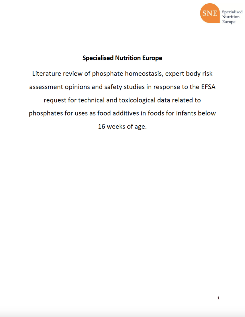 SNE literature review of phosphates